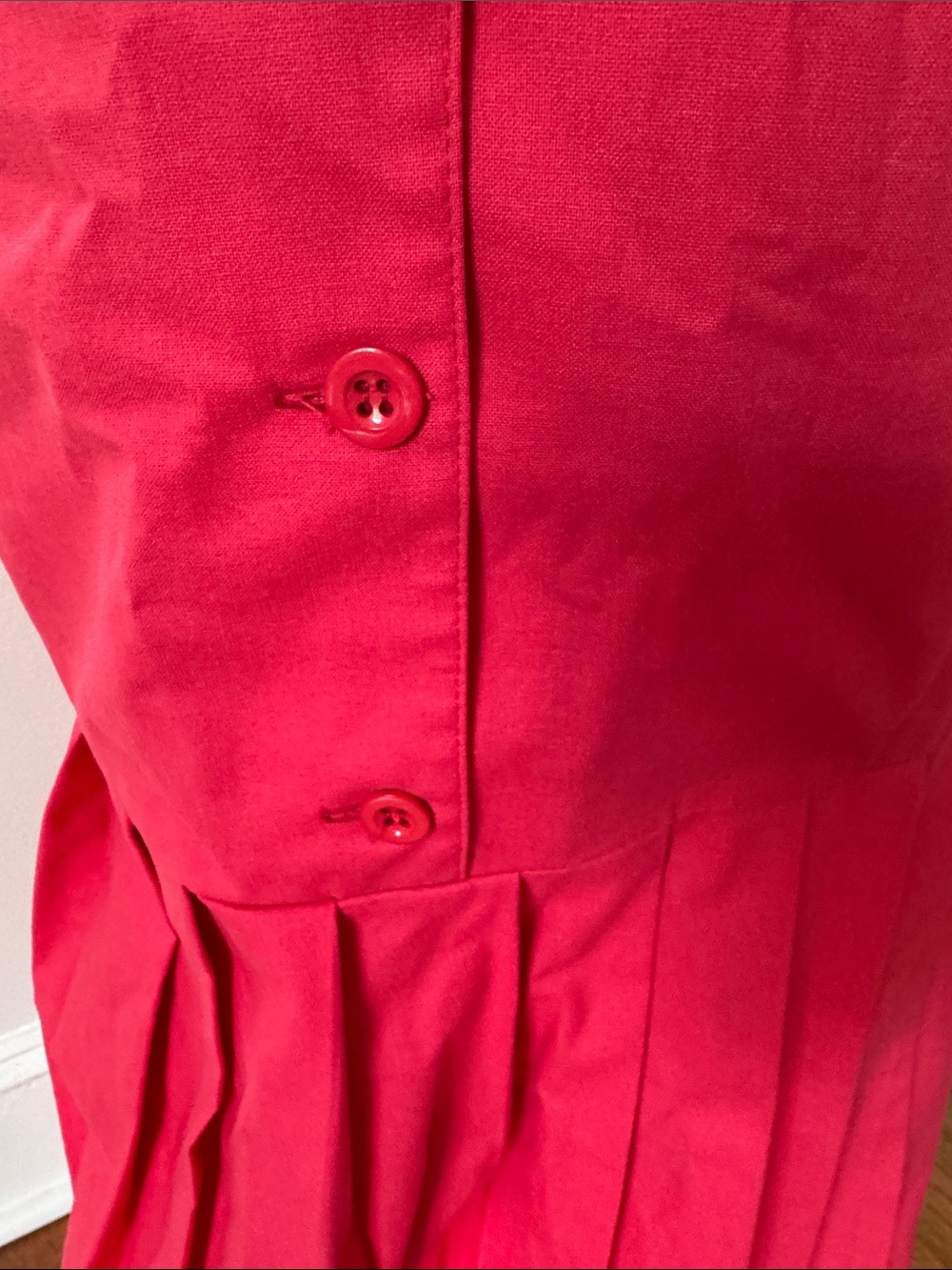 Vintage Laura Ashley coral cotton Midi Sailor Dress with Navy Trim - Picture 6 of 13